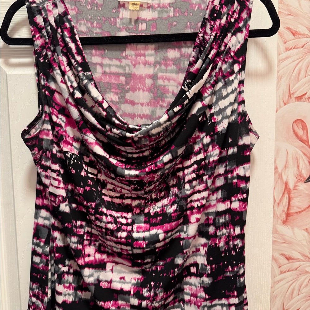 Calvin Klein Pink and Black Women's Top